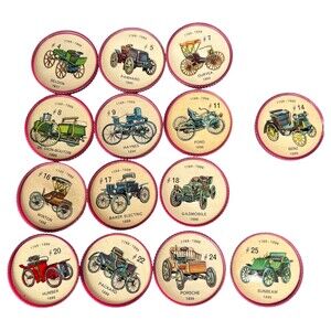 Jell-O Hostess Picture Wheel Cars Automobiles 13pc +1 Random Bundle Pre-1900s
